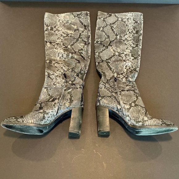 Free People x Vero Cuoio Dakota Over The Knee Snake Boots EU 38.5 Leather - Picture 2 of 15